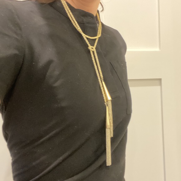 Kendra Scott gold statement necklace tassels - Picture 6 of 6